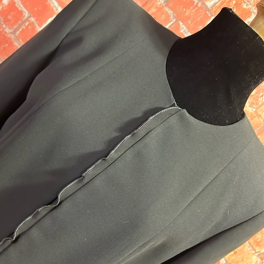 Harve‎ Benard Vintage Ruffle Trimmed Crepe Blazer